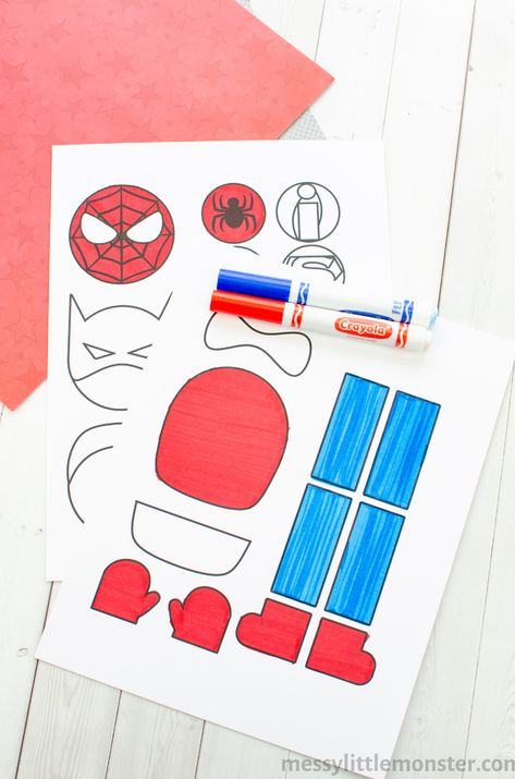 Printable superhero template Super Hero Template Free Printables, Spiderman Crafts For Kids, Superhero Craft, Superhero Crafts For Kids, Paper Bag Superhero Craft, Super Hero Crafts, Marvel Crafts, Spiderman Crafts, Printable Superhero Masks