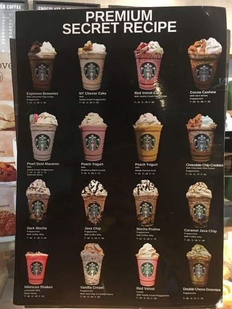 Chocolate Starbucks Drinks Order, Starbucks Food Menu, Menu Starbucks, Resep Starbuck, Minuman Starbucks, Starbucks Drink Menu, Café Starbucks, Starbucks Secret Menu Recipes, Cold Starbucks Drinks