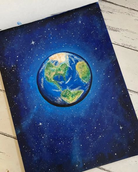 Earth 🌎 Material used: @miyahimi.in gouache @zen_sangam art journal . . My entry for #himipalette2024 @miyaarts @jennyfloresart Theme - Earth 🌎 . . . . . . Realistic Earth painting with gouache #artchallenge #gouache #earth #realistic #earthpainting #earthcapture #artwork #realisticart #spacepainting #spaceart #gouacheartist #artoftheday #paintingonpaper #himigouache #himipalette2024 #artjournal #artcontest Painting Of The Earth, World Painting Earth, Globe Painting, Painting Earth, Earth Painting, Painting With Gouache, Painted Earth, Fest Ideas, Earth Drawings