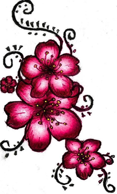 Tatoo 3d, Mastectomy Tattoo, Tattoos Skull, Cherry Blossom Tattoo, Blossom Tattoo, Japanese Sleeve, 1 Tattoo, Foot Tattoo, Hip Tattoo