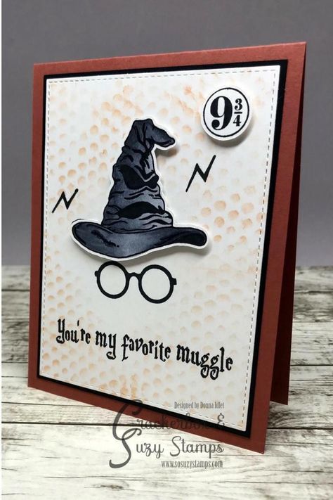 Crackerbox & Suzy Stamps: Harry Potter Inspiration – Scrappy Chick Designs Carte Harry Potter, Harry Potter Birthday Cards, Harry Potter Cards, Cumpleaños Harry Potter, Harry Potter Kids, Festa Harry Potter, Anniversaire Harry Potter, Carte Halloween, Theme Harry Potter