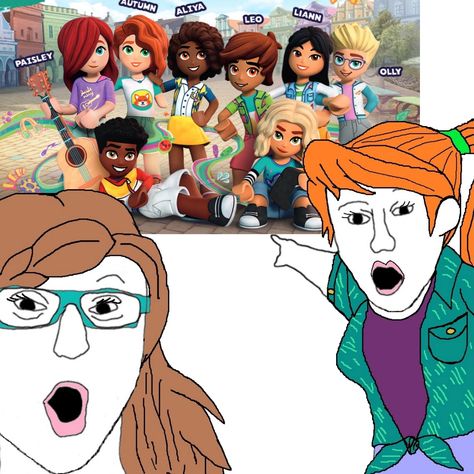 olivia and mia animation reacting to the bew oego friwndd generation Lego Friends, Lego