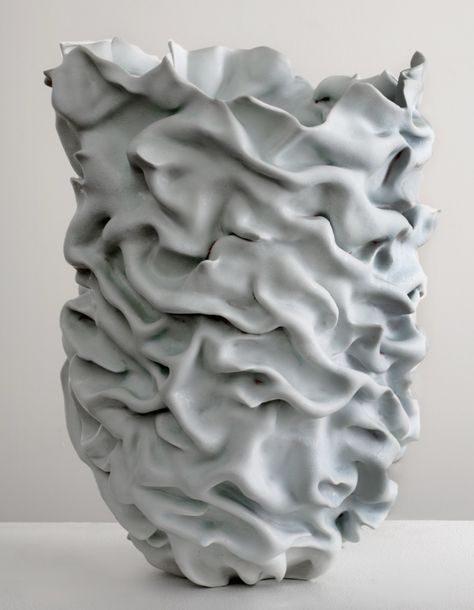 FEATURE | Babs Haenen: Waves Crashing Against Porcelain Rocks | CFile - Contemporary Ceramic Art + Design Organic Ceramics, Sculptures Céramiques, Cerámica Ideas, Ceramics Sculpture, Pottery Sculpture, Ceramics Ideas Pottery, Keramik Vase, Ceramics Ideas, Contemporary Ceramics