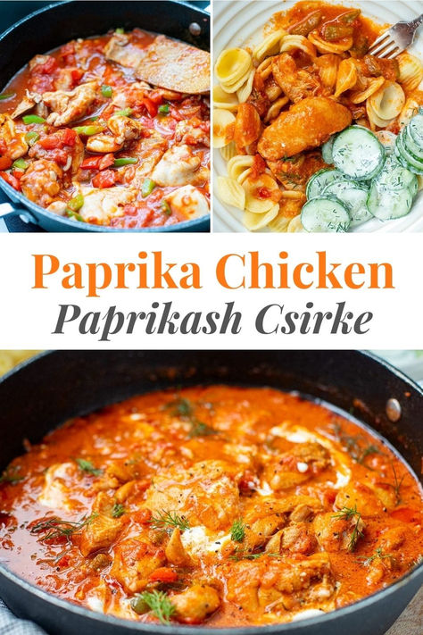 With Hungarian traditions running deep in our family (and this being one of our favourite meals), I cook chicken paprikash, or paprika chicken, A LOT. I’ve adapted the traditional recipe to be more accessible, friendly, and straightforward, something that can be done in under an hour so you can enjoy the warmth and richness of this dish any night of the week! via @irena_macri Chicken Paprikash Hungarian, Hungarian Paprika Chicken, Hungarian Traditions, Chicken Paprikash Recipe, Hungarian Chicken Paprikash, Paprikash Recipe, Hungarian Chicken, Chicken Paprika, Paprika Recipes