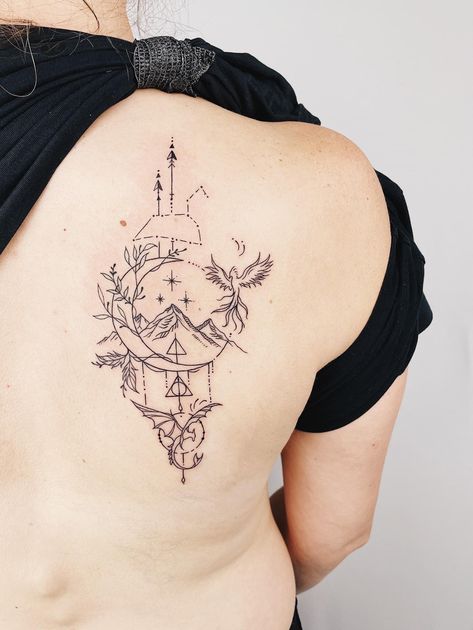 Manon And The Thirteen Tattoo, Aelin Galathynius Tattoo, Aelin Tattoo, Abraxos Tattoo, Booktok Tattoos, Tog Tattoo Ideas, Sjm Tattoos, Book Dragon Tattoo, Sjm Tattoo