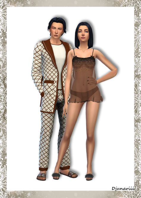 Sims 4 Dresses, Sims 4 Mods Clothes, Matching Pajamas, Sims 4 Cc Finds, Ts4 Cc, Sims 4 Clothing, The Sims4, Sims Mods, Sims 4 Cc