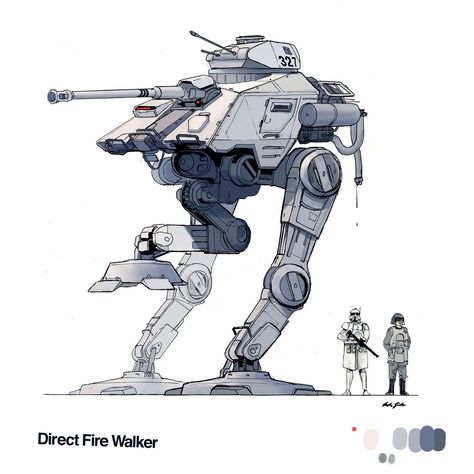 Star Wars Walker, Walker Star Wars, Star Wars Bb8, Star Wars Vehicles, Star Wars Droids, Star Wars Concept Art, Star Wars Empire, Arte Robot, Star Wars Rpg