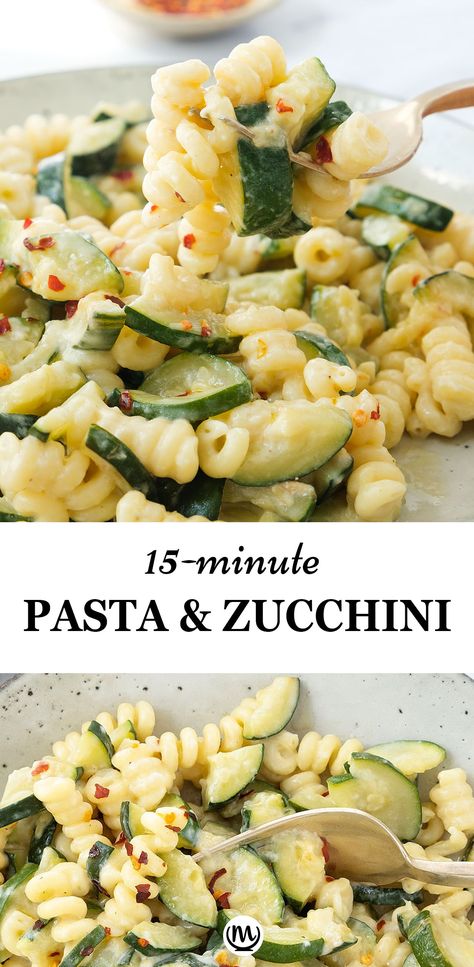 Pasta With Zucchini, Zucchini Parmesan, Easy Zucchini Recipes, Quick Pasta, Easy Vegetarian Dinner, Parmesan Zucchini, Summer Meal, Parmesan Pasta, Delicious Pasta