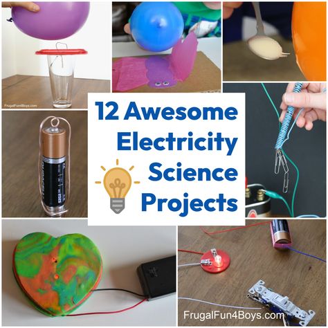 12 Awesome Electricity Science Experiments for Kids - Frugal Fun For Boys and Girls Electricity Projects For Kids, Electricity Science Experiments, Fall Stem Activities, Electricity Experiments, Science Electricity, Fall Science, Science Experiments For Kids, Experiments For Kids, Grade 9