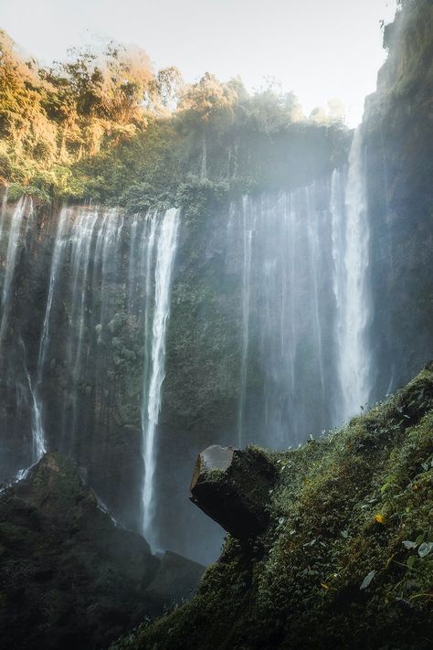 View of Tumpak Sewu Waterfalls, Indonesia | premium image by rawpixel.com / Luke Stackpoole Travel Aesthetic, Premium Photo, Java, Royalty Free Images, Art Reference, Bucket List, Indonesia, Water, Travel