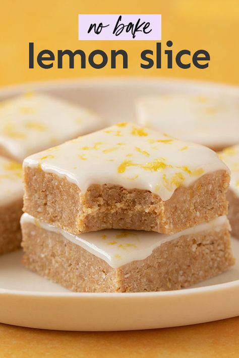 No Bake Lemon Slice, Jam Slice, Broken Biscuits, No Bake Slices, No Bake Lemon, Coconut Jam, Coconut Slice, Milk Dessert, Tray Bake Recipes