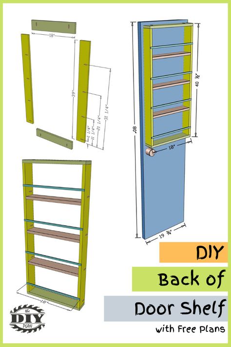 It’s always nice to have extra storage space to keep household items more organized. There is one little place that typically is not being utilized, which is behind the closet door. So I’ve built a DIY Back of Door Shelf Organizer for our pantry closet. This gives us more space to store additional items. #diy #freeplans #projects #homedecor #interior #furniture #woodproject #storage #doityourself #homeimprovement #organizer Narrowboat Kitchen, Chameleon Terrarium, Diy Cupboard, Wire Covers, Pantry Door Storage, Closet Door Storage, Pantry Door Organizer, Door Shelf, Poplar Tree