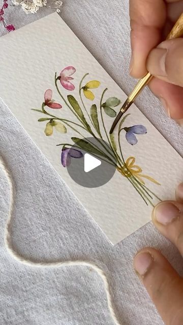 Loose Watercolor Flowers Watercolour, Beginning Watercolor, Abstract Watercolor Flower, Watercolor Pencil Art, Loose Watercolor Flowers, Painting Flowers Tutorial, Easy Flower Painting, Learn Watercolor Painting, Watercolor Flowers Tutorial