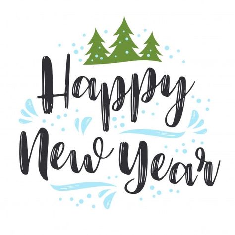 Happy New Year Lettering, New Year Lettering, New Year Doodle, New Year Wishes Images, Calligraphy Text, Happy New Year Design, Happy New Year Wishes, New Year Images, Quotes About New Year