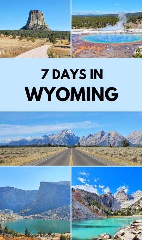 7 days in Wyoming road trip: Driving across Wyoming with a 1 week Wyoming itinerary ⛰ Wyoming travel blog - Flashpacking America Wyoming Itinerary, Wyoming Aesthetic, Wyoming Travel Road Trips, Wyoming Road Trip, Things To Do In Wyoming, Wyoming Hiking, Yellowstone Montana, Wyoming Mountains, Wyoming Vacation