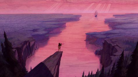 108 Of The Most Beautiful Shots In The History Of Disney Bernardo Y Bianca, Pocahontas And John Smith, Pocahontas Disney, Disney Quizzes, Disney Pocahontas, Disney Songs, Movie Shots, Quotes Disney, Long Shot