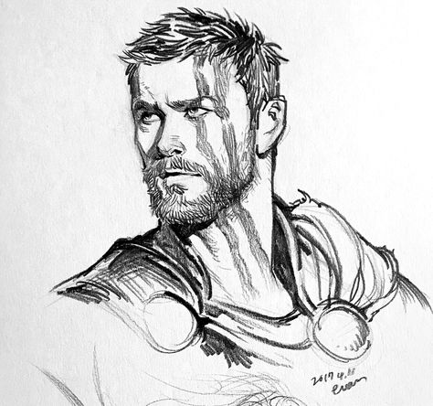 New fanart from Thor: Ragnarok (source: Tumblr) Thor Drawing, Marvel Art Drawings, Avengers Drawings, رسم كاريكاتير, 얼굴 드로잉, Marvel Drawings, Marvel Fan Art, Marvel Thor, Marvel Heroes