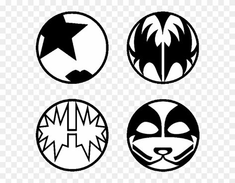 Kiss Band Symbols, Kiss Band Ornament, Kiss Band Tattoo Ideas, Kiss Band Nails, Kiss Makeup Band, Kiss Band Drawing, Kiss Band Tattoo, Kiss Band Party, Kiss Band Makeup