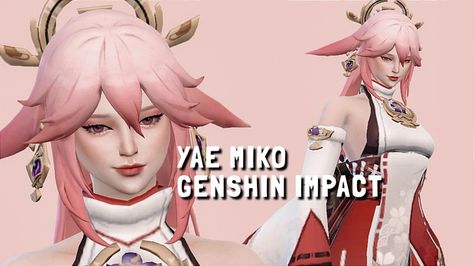 Yae Miko Genshin Impact | Patreon Yae Miko Sims 4 Cc, Sims 4 Yae Miko, Genshin Sims 4 Cc, Miko Genshin Impact, Miko Genshin, The Sims 4 Packs, Maybe In Another Life, Yae Miko, Sims 4 Cc