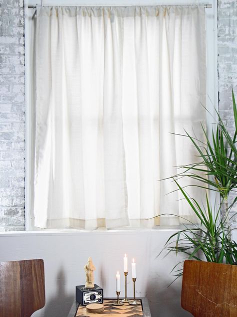 Curtains Short Window, Curtains Inside Window Frame, Install Curtain Rods, Shear Curtains, Curtains Short, Magnetic Curtain Rods, Installing Curtain Rods, Diy Drapes, Inside Window