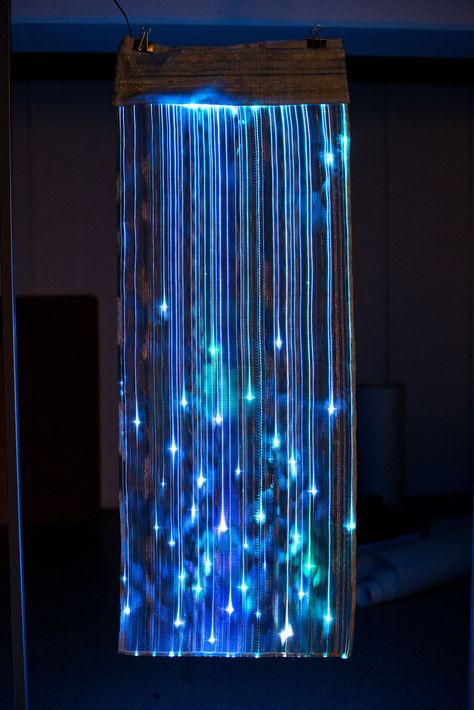 Flow | Flow is a translucent fabric woven on a shaft loom. O… | Flickr Liquid Light, Fiber Optic Lighting, Transparent Fabric, Indoor Waterfall, Deco Nature, Charcoal Drawings, Fibre Optics, Water Walls, Water Lighting