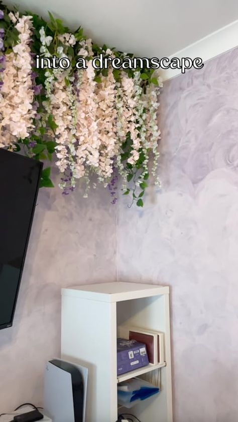 Wisteria Flower Wall Hanging Wisteria Bedroom, Wisteria Room Decor, Wisteria Bedroom, Wisteria Wall, Wisteria Flower, Washroom Decor, Luxury Store, Wisteria, Flower Wall