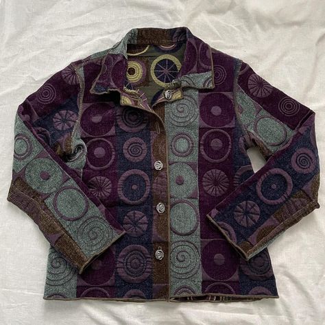 🌙 whimsigoth jacket

• No size
• missing a button,... - Depop Masc Whimsigoth Outfits, Whimsigoth Jacket, 90s Whimsigoth Outfits, Purple Jacket Outfit, Outfits Whimsigoth, Whimsigoth Clothes, Whimsigoth 90s, Brunch Fashion, Funky Outfits