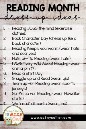 It's Reading Month: 6 Ideas for School Reading Fun I Love To Read Month, Reading Week Ideas, March Reading Month, Family Literacy Night, Dress Up Days, March Reading, Read A Thon, Reading Incentives, Book Character Day