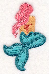 Rope Mermaid (Applique) design (Y5045) from www.Emblibrary.com Mermaid Applique, Library Embroidery, Mermaid Quilt, Mermaid Embroidery, Flower Machine Embroidery Designs, Applique Monogram, Animal Embroidery Designs, Mermaid Pattern, Learn Embroidery