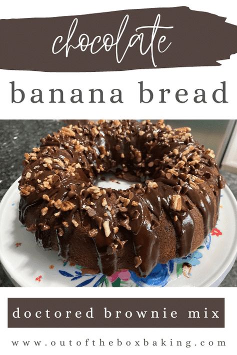 Chocolate Banana Brownies, I Want Chocolate, Brownie Mix Recipes, Muffins For Breakfast, Chocolate Banana Cake, Banana Walnut Bread, Banana Brownies, Berry Cake, Overripe Bananas