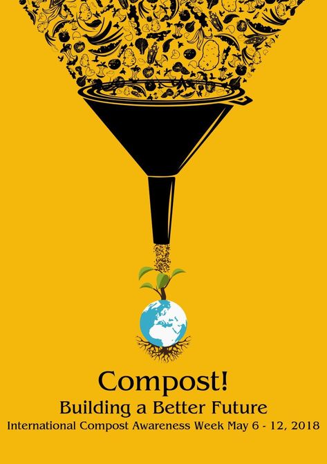 Compost illustration poster Agriculture Poster, Compost Illustration, Composting Poster Design, Compost Graphic Design, Composting Illustration, Recycling Illustration Poster, Agriculture Poster Design Ideas, Compost Poster, Soil Conservation Poster