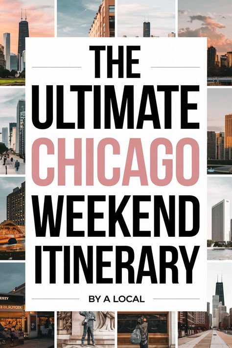 Are you going to Chicago soon? This is the perfect 2-day itinerary. It gives you a little taste of everything - Culture, beaches, nature, shopping and food. Including all the top things to do in Chicago in 2 days. And a few local favorite hidden gems! Chicago For A Day, 2 Days In Chicago, Chicago Girls Weekend, Chicago Weekend Trip, Chicago To Do, Chicago Itinerary, Weekend In Chicago, Chicago Weekend, Day In Chicago