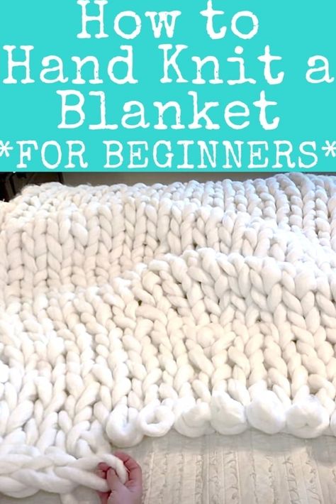 Knit A Blanket For Beginners, Knit A Chunky Blanket, Arm Knitting Blanket Diy, Crochet Borders For Blankets, Do It Yourself Quotes, Knit A Blanket, Chunky Blanket Diy, Chunky Knit Blankets, Chunky Yarn Blanket