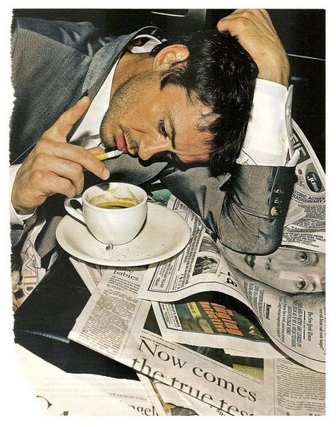 Robert Downey Jr. Coffee Newspaper, People Drinking Coffee, Downey Junior, Robert Downey, Film Tv, A Cup Of Coffee, Robert Downey Jr, Tony Stark, Cup Of Coffee