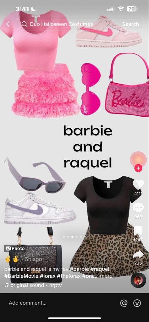 Raquel Halloween Costume Barbie, Barbie And Rachel Halloween Costume, Barbie And Recel Costumes, Barbie And Rachel Costume, Duo Halloween Costumes Barbie And Raquel, Quick And Easy Duo Halloween Costumes, Blonde Easy Halloween Costumes, Barbie And Rochelle Halloween Costume, Barbie And Raquelle Outfits