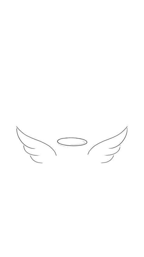 Angel Wing Doodle, Easy Wings Drawing, Fine Line Angel Wings Tattoo, Small Guardian Angel Tattoos, Simple Angel Tattoos, Heart With Wings Tattoo, Angel Wings Drawing, Tattoo Board, Wings Drawing