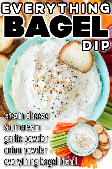 365 Days of Baking & More Bagel Chips Dip, Everything Bagel Dip, Tailgate Foods, Bagel Recipes, Chip Dips, Cold Dip, Bagel Dip, Savory Dips, Texas Trash