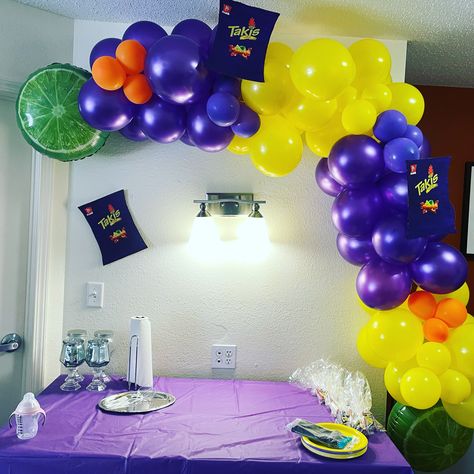 Taki Theme Party, Taki Birthday Party Ideas, Takis Party Ideas, Takis Birthday Party Theme, Balloon Decor, Theme Party Decorations, Event Ideas, 9th Birthday, 16th Birthday