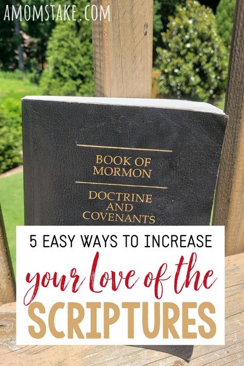 5 Easy Ways to Increase Your Love Of the Scriptures - tips and tricks given in a talk at my church about how to better love and dive into reading the Bible or the Book of Mormon. Great ideas for making scripture reading more fun, engaging, and to make it a habit in your life! 30 Day Book Of Mormon Challenge, Ways To Study The Book Of Mormon, How To Study The Book Of Mormon, Book Of Mormon Study Ideas, Lds Scripture Study Ideas, Book Of Mormon Journaling Ideas, Book Of Mormon Study Guide, Lds Videos, Lds Book Of Mormon