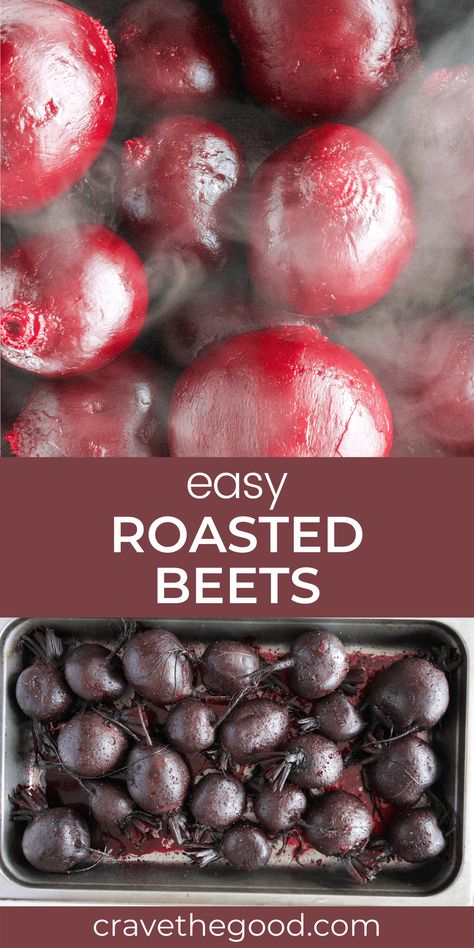 This easy recipe will show you how to roast beets in the oven. It's a simple kitchen hack for roasting whole beets with a minimal amount of work! Roasted Beats, Steamed Beets, How To Roast Beets, Recipe For Side Dishes, Beets Roasted, Cooking Beets In Oven, Roast Beets, Roasted Beets Recipe, Roasting Beets In Oven