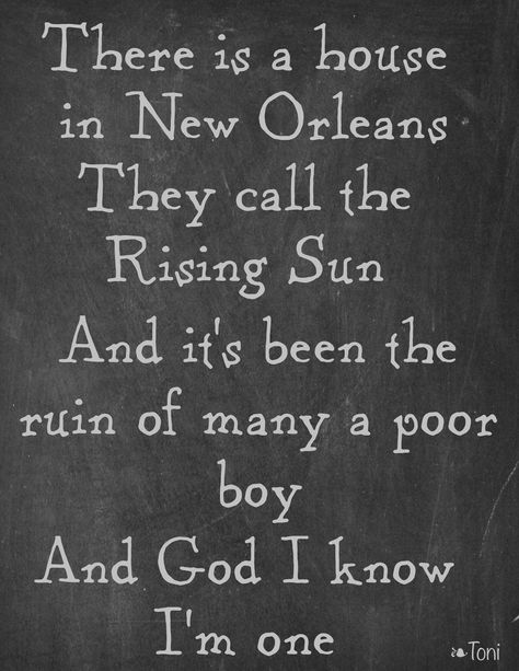 The Animals - House of the Rising Sun House Of The Rising Sun Tattoo, House Of The Rising Sun Aesthetic, Sun Poem, Metaphysical Poetry, House Of The Rising Sun, Sun Aesthetic, Art 2023, New Orleans Homes, Lyrics Wallpaper