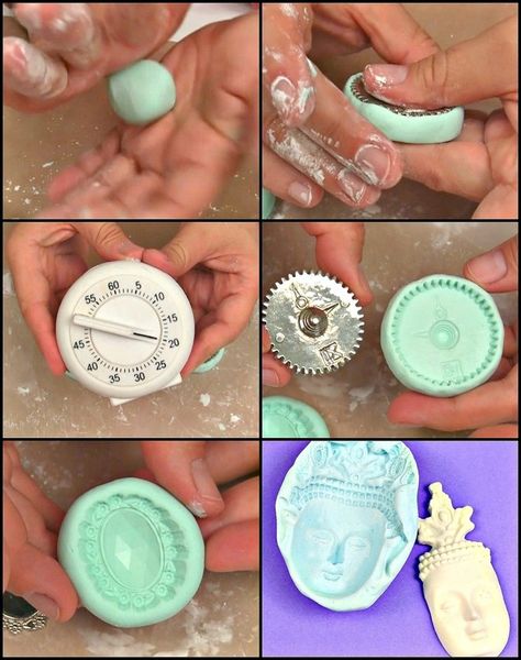 How to make a molds. Make Your Own Silicone Molds (uses hardware store silicone, corn starch and acrylic paint) Make Your Own Silicone Molds, How To Make Silicone, Formy Silikonowe, Diy Silicone, Diy Resin Crafts, Craft Molds, Diy Silicone Molds, Diy Molding, Mold Making