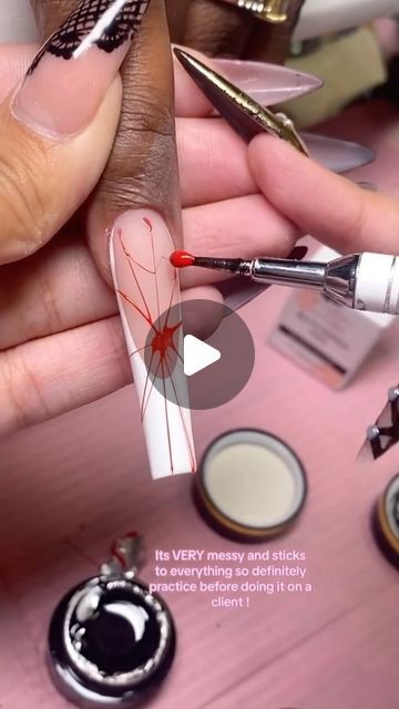 The Nail Connection on Instagram: "Part II | Halloween 2023: Spiderweb using spider gel tutorial🕷️🩸

🎥: @talonsss 

Follow @thenailconnection for daily nail inspo 💅🏽✨

#naildesigns #nailideas #spidergel #spiderwebnails #nailtrends #handpaintednails #nailsart #nailtutorial #handpaintednailart #halloweennails #naildesign #creativenails #nailaddict #nailtrend #thenailconnection" Spiderweb Nails, Spider Gel, Daily Nail, Painted Nail Art, Halloween 2023, Creative Nails, Nail Tutorials, Nail Trends, Spider Web