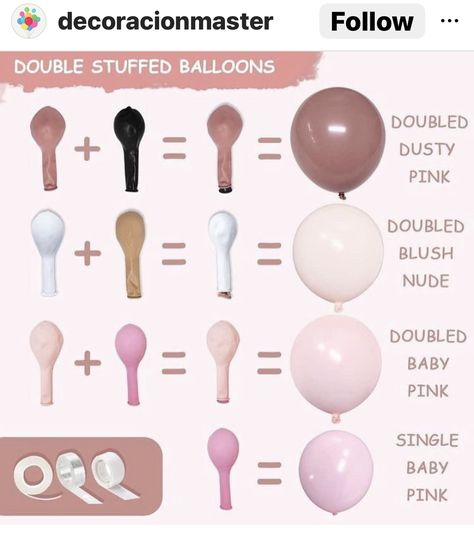 Pastel Pink Balloons, Pink Balloon Arch, Balloon Hacks, Pink Balloon Garland, Stuffed Balloons, Party Balloons Diy, Decoration Buffet, Balloon Arch Kit, Balloon Crafts