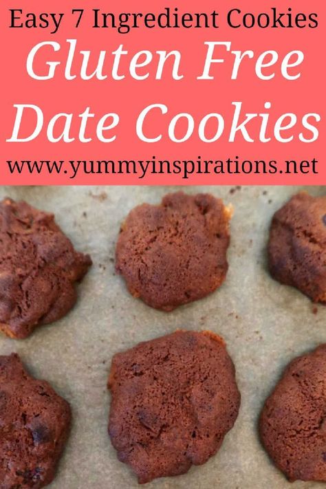 Gluten Free Date Cookies Recipe – Easy Healthy Flourless Coconut Flour Cookie Recipes – Perfect Christmas Baking Treats & Dessert Ideas – with the video tutorial. Coconut Flour Cookie Recipes, Christmas Baking Treats, Freezable Cookies, Gluten Free Cookies Easy, Coconut Flour Cookies, Flourless Cookies, Date Cookies, Baking Treats, Coconut Flour Recipes