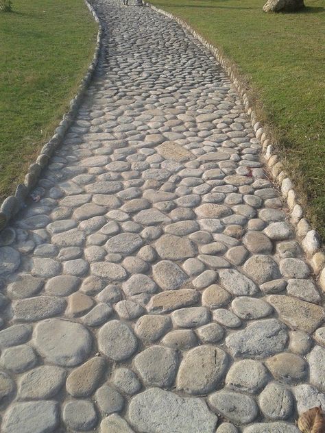 Ground cover next to house outside wall Backyard Walkway, Walkway Landscaping, Pathway Landscaping, Walkway Ideas, Stone Pathway, Garden Walkway, Stone Path, Have Inspiration, Garden Pathway