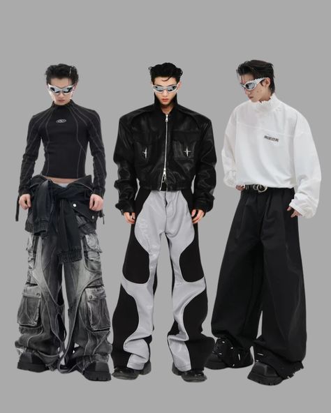 CULTURE 24AW COLLECTION Men Kpop Outfit, Streetwear Black Outfit, Genderless Outfit, Bf Outfits, Korean Outfits Men, Fecal Matter, Stage Fashion, Emo Phase, Crop Top Jacket