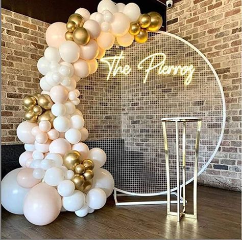 Amazon.com: White Gold Arch Garland Kit - 124Pcs Chrome Gold White and Double Skin with White Balloons for Wedding Birthday Baby Shower Graduation Anniversary Bachelorette Party Background Decorations : Everything Else Balloons For Wedding, Double Skin, Anniversary Party Decorations, Orange Balloons, Gold Confetti Balloons, Up Balloons, Wedding Neon Sign, Party Background, Neon Wedding