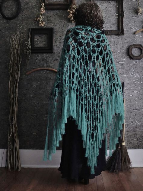 Widow's Web Shawl Knitting Pattern PDF Digital Download Gothic Cobweb Triangle Shawl Witch Halloween Spiderweb Goth Knitting Pattern - Etsy Australia Goth Crochet Sewing Patterns, Crochet Witchy Headband Pattern Free, Crochet Fall Sweater Goth, Goth Knit Hat, Modern Witch Hat Crochet Pattern, Modern Witch Hat Crochet, Crochet Skeleton Shawl, Crochet Skull Shawl Pattern, Knitted Witches Hat