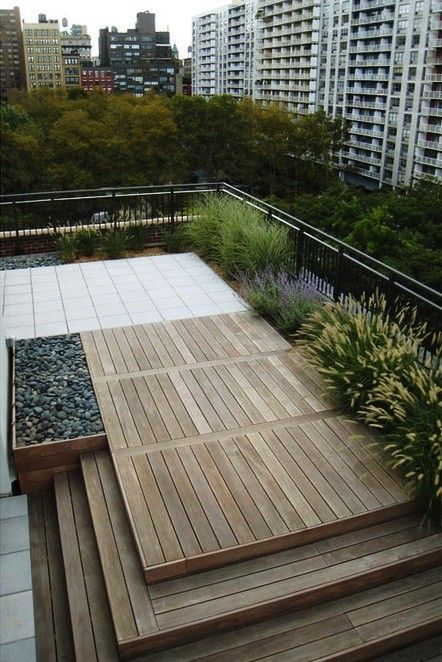 Wooden Deck, Rooftop Patio, Have Inspiration, Rooftop Garden, Greenwich Village, Deck Garden, Building A Deck, Outdoor Deck, Roof Garden